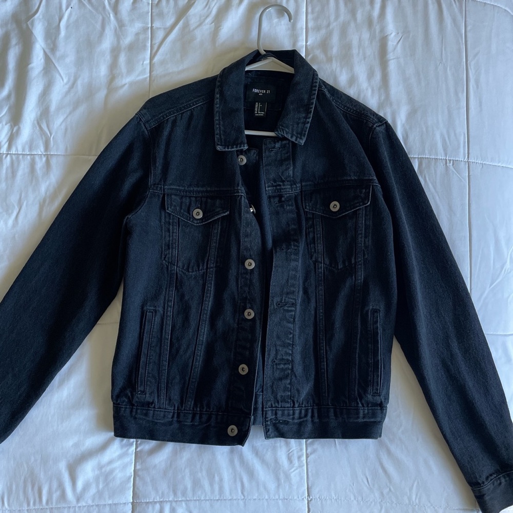 black jean jacket